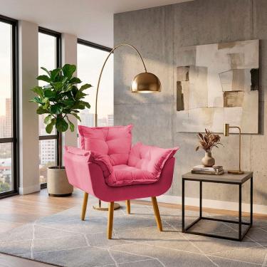Imagem de Poltrona Decorativa Alice Confortável Para Sala Recepção Manicure Consultório Tecido Suede