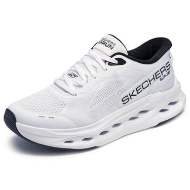Imagem de Skechers Tênis masculino Max Cushion Glide Step Advert Hands Free Slip-ins, Branco, preto, 41 BR