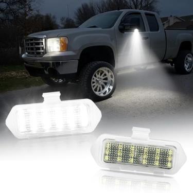 Imagem de AUTOONE Luzes de LED espelhadas para Chevy Silverado 1500 Classic Avalanche 1500 2500 GMC Sierra 1500 Classic Cadillac Escalade, branco 6000K, 2 peças