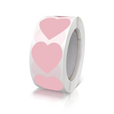 Imagem de Adesivos de coração rosa 2,5 cm Dia dos Namorados Etiquetas em forma de amor Rolo à prova d'água Revmoable para Artesanato Envelopes Caixas Etiquetas de Presente Sacos de Casamento 500 PCS