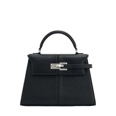 Imagem de FUKUZL Bolsa feminina Elise Designer Fashion 2025 nova bolsa borgonha grande bolsa transversal quadrada bolsa feminina de alta qualidade, Preto, One Size