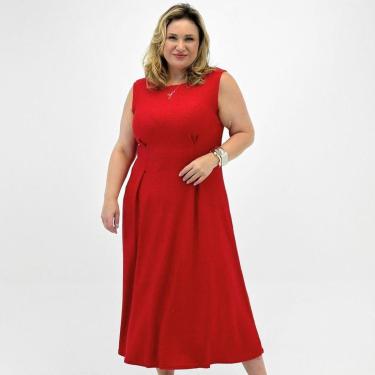 Imagem de Vestido Malwee Plus Size Regata Midi Feminino-Feminino