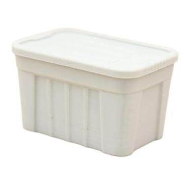 Imagem de Colaxi Caixa organizadora em escala 1:12 com tampa, ideal para organizar acessórios, criar micropaisagens, construir jardins de fadas e fazer projetos DIY, Cinza