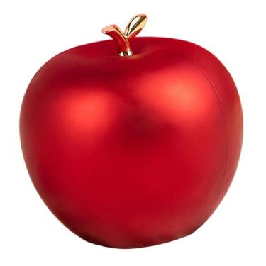 Imagem de oshhni Caixa de presente em formato de maçã e rosa, ideal para exibir joias, em aniversários, casamentos e Dia dos Namorados. Perfeita para presentear, Vermelho