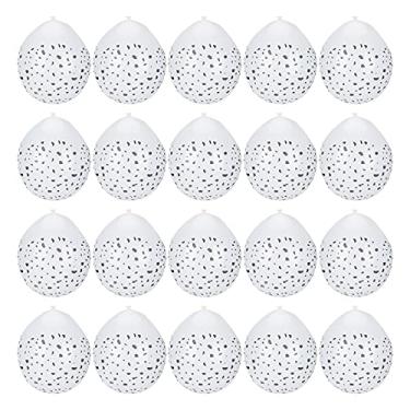 Imagem de Balões com padrão animal Balões redondos de látex 20 unidades Decoração de festa temática de zoológico para chás de bebê de aniversário Decorações de jardim de infância Látex (manchas brancas)