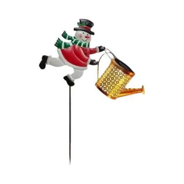 Imagem de Luzes De Natal Em Forma De Boneco De Neve Solar Branco Quente, Lâmpada