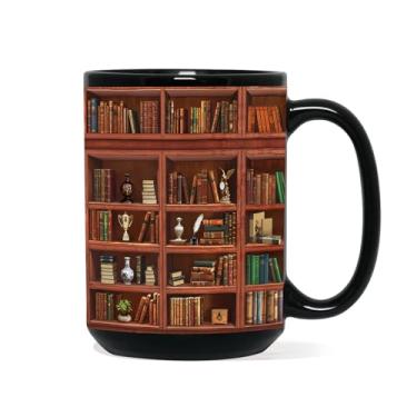 Imagem de Silkwishes Caneca de café (425 g) - Presentes para amantes de livros para escritores/professores/leitores/leitores - Canecas de café inovadoras para bibliotecários - Presentes para amantes de livros