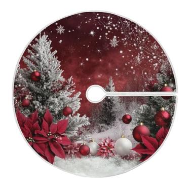 Imagem de SEHANY Bola de Natal, saia para árvore de Natal, 91 cm, tapete redondo macio para árvore de Natal, decoração de casa, festa de Natal