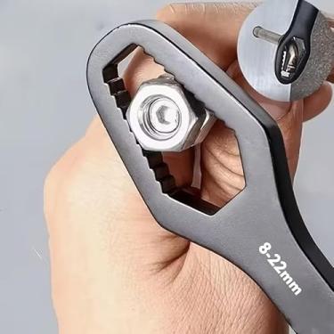 Imagem de 1 chave Torx ajustável de extremidade dupla - (8-22 mm) preta autoapertada multifuncional para uso automotivo e doméstico