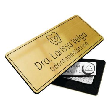 Imagem de Broche Magnético com Imã Personalizado de Luxo Dourado - 5un - Forja D