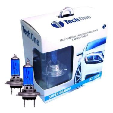 Imagem de Kit 10 Lâmpada Super Branca H7 8500K 12V 55W Tech One