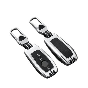 Imagem de Capa De Couro Para Chave De Carro, Capa Completa, Compatível Com Benz W177 W213 W222 X167 W205 Acseg Classe Cle Glc Cla Gls Glb, Acessórios(E-silver black chain)