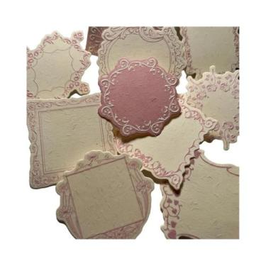 Imagem de Cartões De Nota Geométricos Florais Texturizados Em Papel Verde Para D