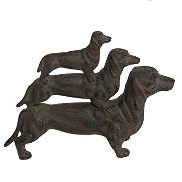 Imagem de Batente de porta rústico decorativo batente de porta de cachorro de ferro fundido decoração de casa batente de porta personalidade decoração inferior protege pisos (cor: C1 Tamanho: 18X13,6X4,9cm)