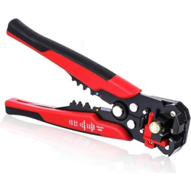 Imagem de Alicate Decapador e Crimpador Automático Profissional 8" | Cortador de Fios 5 em 1 Ajustável | Bitolas 10-24 AWG | Ferramenta Elétrica de Alta Precisão Aço Carbono | Lotus