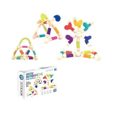 Imagem de Conjunto De Construção Magnético Para Crianças, Blocos De Varas Escalá