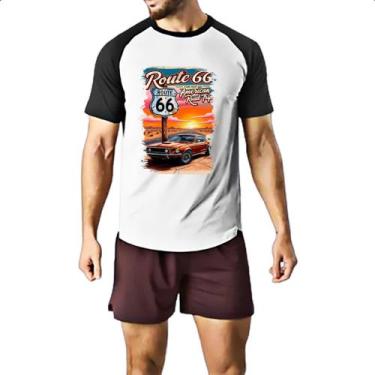 Imagem de Camiseta Raglan Mustang Route 66, P