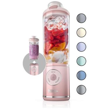 Imagem de Liquidificador Portátil sem Fio 500mL com 3 Programas, À prova de Vazamento, 11V, Ninja Blast Max, BC251PK, Rosa