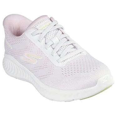 Imagem de Skechers Tênis feminino Go Walk Now Hands Free Slip-ins, Branco, rosa, 35