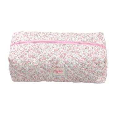 Imagem de HiTotes Bolsa de viagem para ferramentas de cabelo compatível com Dyson Airwrap bonito estojo de viagem floral para organizador de ferramentas de cabelo Shark Flexstyle, Estampa floral rosa