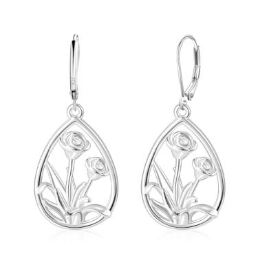 Imagem de fersltily Brincos femininos com pingente de lágrima de prata delicados, brincos boêmios, hipoalergênicos, presentes de aniversário para mulheres, joias vintage, Latão, Sem pedra preciosa