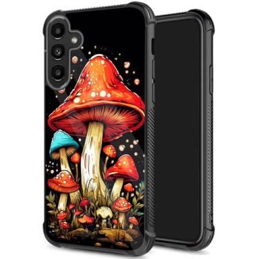 Imagem de JHYYTUJTYP Capa para Galaxy S25 FE, textura de pneu antiderrapante, capa protetora de TPU macio à prova de choque antiarranhões para Samsung Galaxy S25 FE 6,7 polegadas 2025, cogumelos mágicos