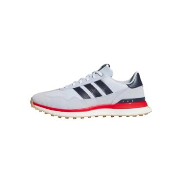 Imagem de adidas Tênis masculino de golfe, Crystal Sky/Collegiate Navy/Better Scarlet, 41