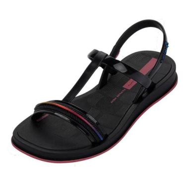 Imagem de Sandalia Infantil Menina Dia a Dia Leveza Ipanema Kids Glow, Preto, Ro