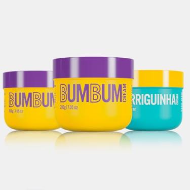 Imagem de Kit 2 unidades Bumbum Cream 1 unidade Barriguinha Cream 200g Kit Trio pré treino Creme Corporal Tratamento De Celulite Estrias E Pelos Encravados Todo Tipo De Pele, Pele Seca Oleosa Beleza Brasileira