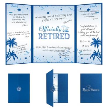 Imagem de Thboxes Decorações de festa de aposentadoria, livro de visitas feliz aposentadoria alternativo grande cartão aposentado cartão de assinatura cartão de assinatura para aposentadoria de aposentadoria