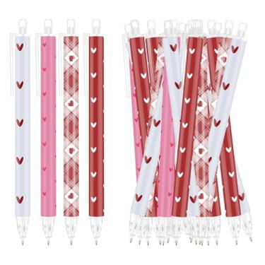 Imagem de Sayglossy 100 lápis de coração para festa dos namorados, presente de dia dos namorados, rosa e vermelho, lápis mecânicos de chumbo preto de 0,7 mm, para estudante, professor, colega de trabalho