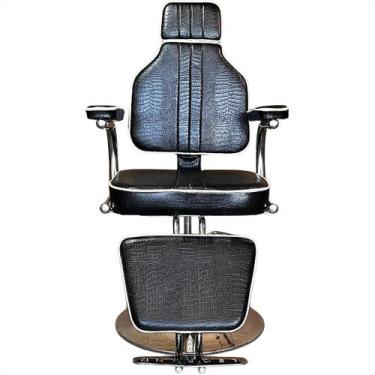 Imagem de Poltrona De Barbeiro Reclinavel Cabeleleiro Barbearia Salão De Beleza 