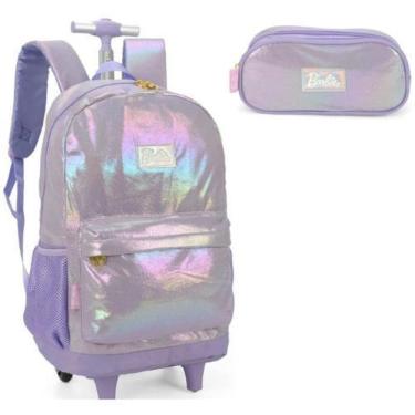 Imagem de Kit Mochila De Rodinha Lilás + Estojo Maxlog Mc51627Bb2500