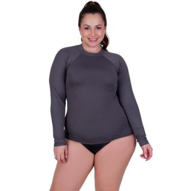 Imagem de Camisa Plus Size Proteção Solar UV 50+ Blusa Térmica Segunda Pele Frio