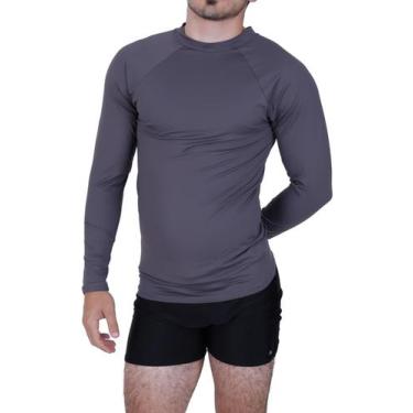 Imagem de Camisa Térmica Segunda Pele Blusa Proteção Solar UV 50+ Academia Mascu