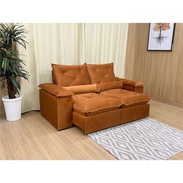 Imagem de Sofá Retrátil Reclinável 2,00 m Terracota 509 Zuqui Plus