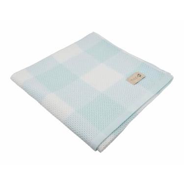 Imagem de Toalha de Banho Bebê Tucca Baby Premium Fibra de Bambu Algodão 70x140cm Xadrez Macia Secagem Rápida Para Pele Sensível Recém Nascido Enxoval (Xadrez Azul Bebê)