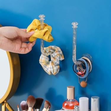 Imagem de Ganchos de chapéu de acrílico transparente para parede, casaco resistente montado na parede, roupas, toalhas, gancho autoadesivo, organizador de joias, suporte de exibição para pendurar, bastão sem