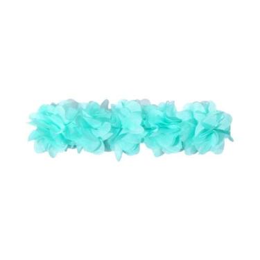 Imagem de Faixa De Cabelo Rosa De Chiffon Com Flor Para Bebês, Acessório Artesan