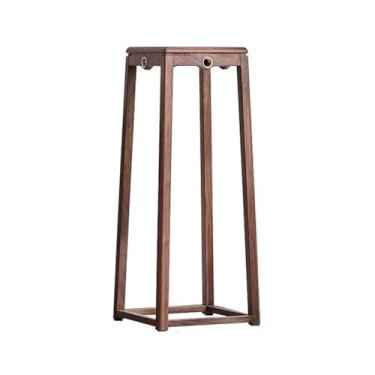 Imagem de x3anggyt5 Decoração de casa simples trapezoidal preta para plantador de nogueira preta, encaixe de madeira, enfeite de mesa de flores, prateleira para uso interno