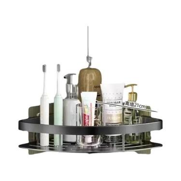 Imagem de Prateleira De Banheiro Em Liga De Alumínio Sem Furos, Suporte De Canto