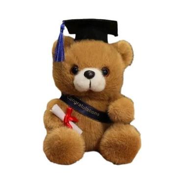 Imagem de Urso De Pelúcia Com Chapéu De Doutor De 18cm Para Meninos, Meninas E E