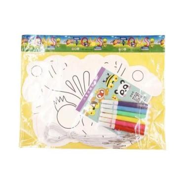 Imagem de Máscaras De Pintura De Animais Em Cartoon DIY Para Crianças, 8 Peças, 