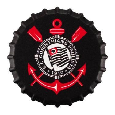 Imagem de Ímã Cerâmica Forma Tampa Garrafa 7.5cm - Corinthians - Mileno