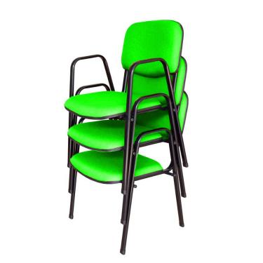 Imagem de 03 Cadeiras para Auditórios Linha Hotel Auditório Verde