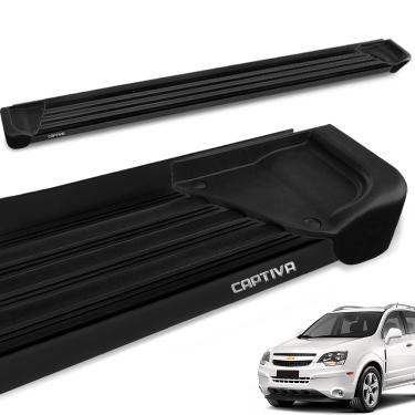 Imagem de Estribo Lateral Captiva 2008 a 2017 Aluminio Preto A1