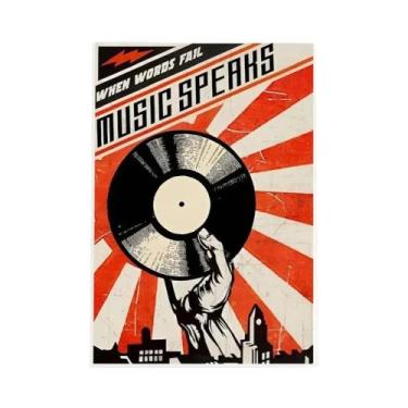 Imagem de Pôster Musical De Gato Tigre Japonês, Moderno, À Prova D'água, Arte De