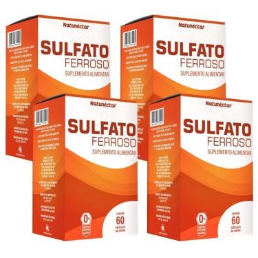 Imagem de Kit Natunectar  Sulfato Ferroso  500mg – 4 unid (240 cápsulas)-Unissex
