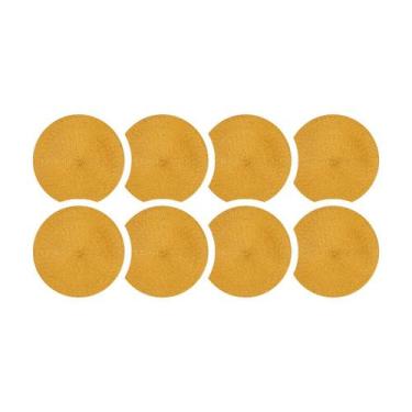 Imagem de Jogo Americano Dourado 37cm Kit 8 Rafimex