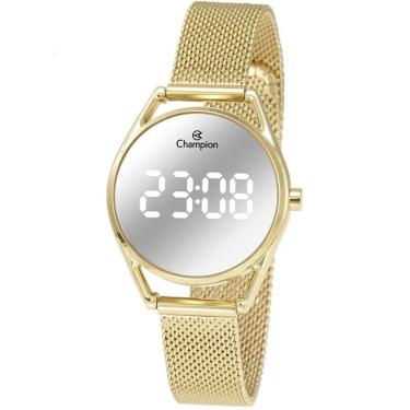 Imagem de Relógio Champion Feminino Digital Dourado Ch48206b